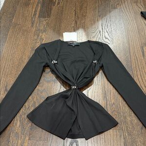 NWT Sid Neigum Italian Knit Chain Cutout Top